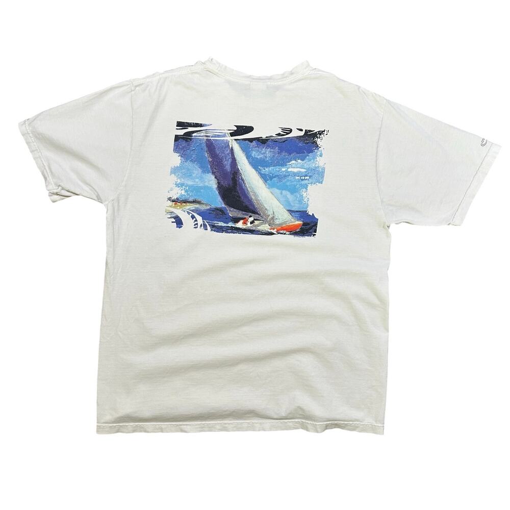 Vintage Crazy Shirts Sailing Shirt Men’s Large San Diego Nautical Art Tee